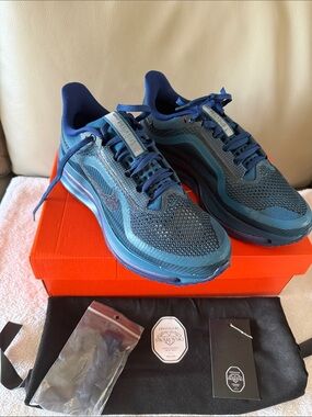 Nike Pegasus Swarovski Teal and Navy Sneakers